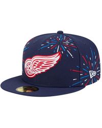 KTZ - Detroit Red Wings Americana Fireworks 59fifty Fitted Hat - Lyst