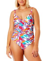 Anne Cole - Tropical-print One-piece Swimsuit - Lyst