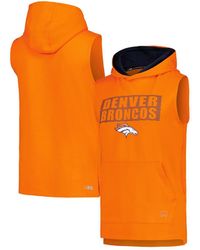 MSX by Michael Strahan - Denver Broncos Marathon Sleeveless Pullover Hoodie - Lyst
