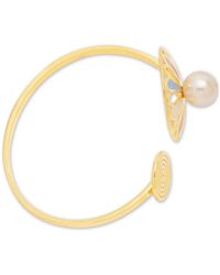 Nectar Nectar New York - 18k Gold-plated Pink Cultured Pearl Cuff Bracelet - Lyst