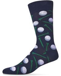 Memoi - Golf Ball And T-shirt Rayon From Bamboo Blend Novelty Crew Socks - Lyst
