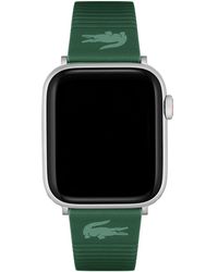 Lacoste Striping Green Leather Strap For Apple Watch® 38mm/40mm