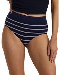 Lauren by Ralph Lauren - Seamless Striped Jersey High-rise Brief Underwear - Lyst