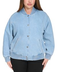 Levi's - Plus Size Varsity Cotton Denim Bomber Jacket - Lyst
