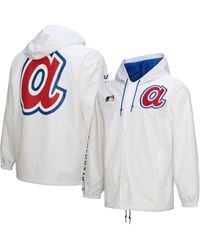 Mitchell & Ness - Atlanta Braves Vintage Full-snap Hooded Coaches Jacket - Lyst