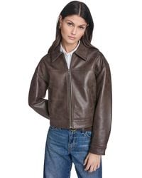 Levi's - Faux Suede Relaxed Fit Zip Front Jacket - Lyst
