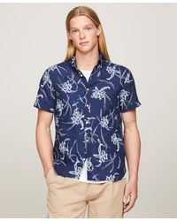 Tommy Hilfiger - Short Sleeve Tropical Print Button-down Shirt - Lyst