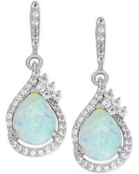 Macy's - Lab-created Sapphire (4-5/8 Ct. T.w.) And White Sapphire (1/2 Ct. T.w.) Drop Earrings In Sterling Silver - Lyst