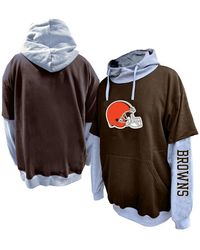 Fanatics - Brown/heather Gray Cleveland Browns Big Tall Twofer Pullover Hoodie - Lyst