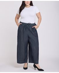 NYDJ - Plus Size Whitney Pull-on Cargo Crop Pants - Lyst