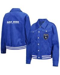 The Wild Collective - San Jose Earthquakes Corduroy Button-up Jacket - Lyst
