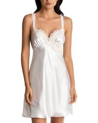 Linea Donatella - Sonya Embellished Bridal Satin Chemise Nightgown - Lyst
