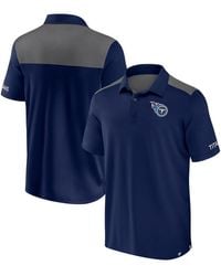 Fanatics - Navy/gray Tennessee Titans Color Block Polo Shirt - Lyst