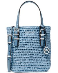 Michael Kors - Michael Quinn Small North South Woven Tote Crossbody - Lyst
