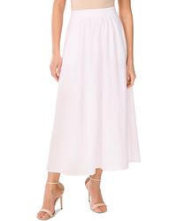 Vince Camuto - A-line Linen-blend Midi Skirt - Lyst