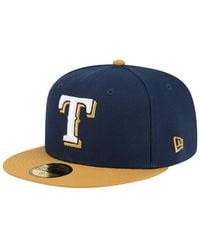 KTZ - Navy/khaki Texas Rangers Two-tone Color Pack 59fifty Fitted Hat - Lyst