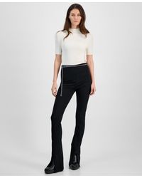 HUGO - High-rise Chain-belt Bootcut Pants - Lyst