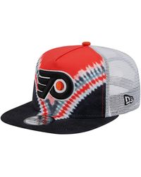 KTZ - Black/orange Philadelphia Flyers Throwback V-dye Adjustable Golfer Hat - Lyst