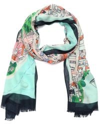 Kate Spade - Map Oblong Scarf - Lyst