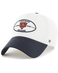 '47 - Cream/navy Chicago Bears Pique Patch Clean Up Adjustable Hat - Lyst