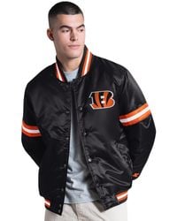 Starter - Black Cincinnati Bengals Courtside Varsity Full Snap Jacket - Lyst