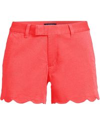 Lands' End - Mid Rise Scallop Hem 5" Chino Shorts - Lyst