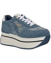 Guess - Camrio Casual Double Platform Lace Up Sneakers - Lyst
