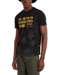 G-Star RAW - Palm Originals Regular-fit Logo Graphic T-shirt - Lyst