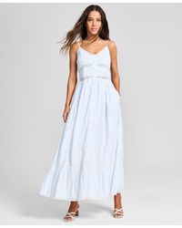 And Now This - Lace-inset Fit & Flare Maxi Dress - Lyst