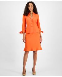 Le Suit - Three-button Tie-cuff Jacket & Flounce-hem Skirt - Lyst