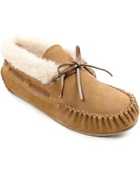 Minnetonka - Chrissy Suede Slipper Booties - Lyst