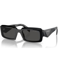 Prada - Irregular Low Bridge Sunglasses - Lyst