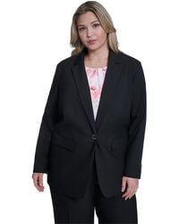 Calvin Klein - Plus Size One-button Notch Collar Jacket - Lyst
