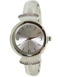 Olivia Pratt - Pearl Tone Face Metal Bangle Watch - Lyst