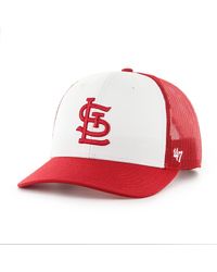 '47 - White/red St. Louis Cardinals Freshman Trucker Adjustable Hat - Lyst
