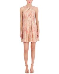 Vince Camuto - Petite Printed Jacquard Fit & Flare Dress - Lyst