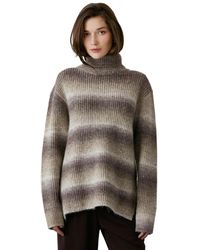 Crescent - Ariana Multi Colored Wool-blend Turtleneck Sweater - Lyst