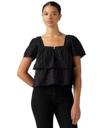 Levi's - Cotton-blend Short-sleeve Lace Top - Lyst
