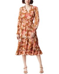 Sam Edelman - Maya Floral-print Smocked-waist Tiered Midi Dress - Lyst