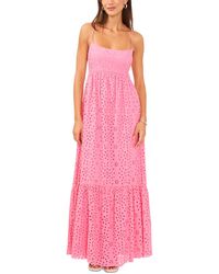 1.STATE - Eyelet Embroidered Cotton Maxi Dress - Lyst