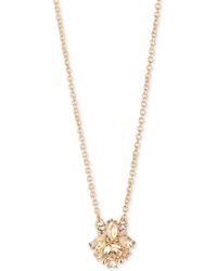 Marchesa - Gold-tone Stone Cluster Pendant Necklace - Lyst