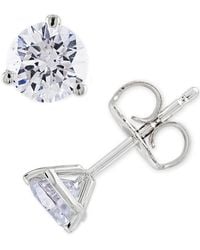 Macy's - Diamond Stud Earrings (1 1/2 Ct. T.w.) In 14k White Or Yellow Gold - Lyst