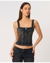 A.Brand - Bowie Denim Bustier Top - Lyst