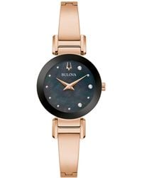 Bulova - X Marc Anthony Modern Diamond Accent Stainless Steel Bangle Bracelet Watch 26mm - Lyst