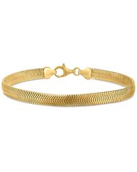 Macy's - Diamond-cut Wide Snake Chain Bracelet - Lyst