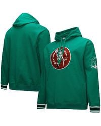 Mitchell & Ness - Boston Celtics Chainstitch Applique Vintage Heavyweight Pullover Hoodie - Lyst