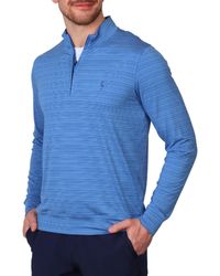 Tailorbyrd - Yarn Dye Stripe Performance Quarter Zip - Lyst