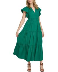 Calvin Klein - Plus Size Tiered Gauze A-line Maxi Dress - Lyst