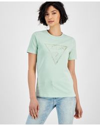 Guess - Studded Logo Cotton Short-sleeve T-shirt - Lyst