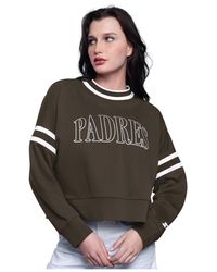 Starter - San Diego Padres Power Play Cropped Pullover Sweatshirt - Lyst
